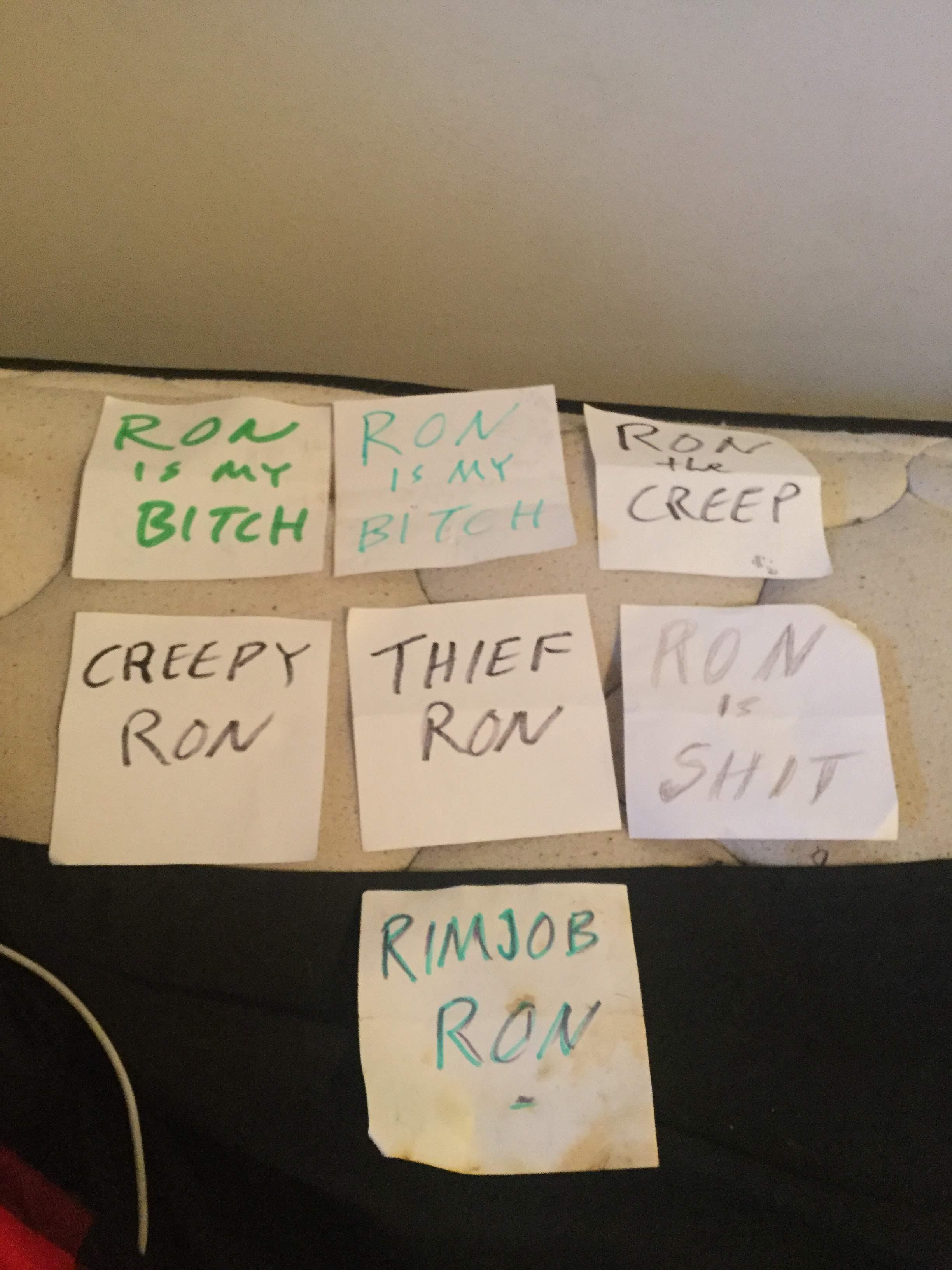 Notes about neighbor Ron